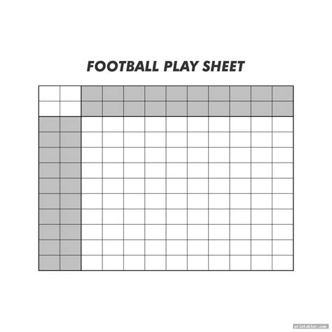 printable football playbook template printable word searches