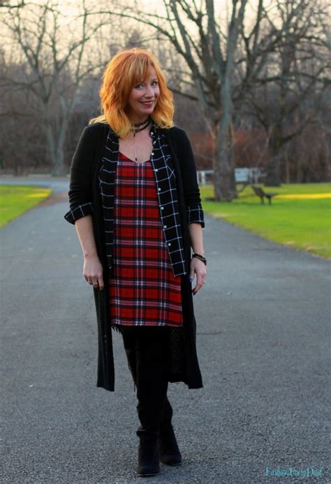 plaid slip dress and otk boots the end of the magic fashion fairy dust