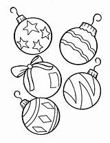Christmas Coloring Pages Ornaments Tree Printable Ball Ornament Decorations Balls Drawing Lights Decoration Lovely Kids Color Print Rocks Drawings Sheets sketch template