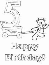 Coloring Pages Birthday Birthdays 5th Happy Bday1 Boy Coloringpagebook sketch template