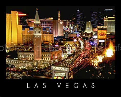Las Vegas Strip Skyline Hi Res Original Photo 16x20 Poster