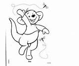 Pooh Winnie Coloring Roo Walt Disney Pages sketch template