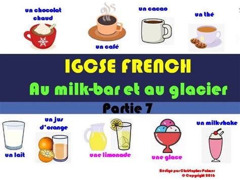 igcse french food  drink part  drinks teaching resources