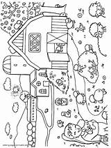 Farm Coloring Pages Spring Animal Sheets Printable Lambs Kids Yard Color Cartoon Colouring Seasons Print Coloringpagesonly Online Inspired Farmers Also sketch template