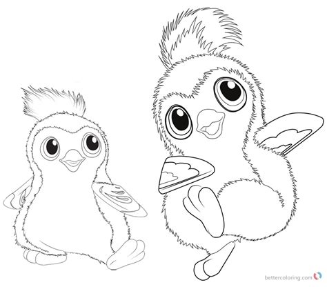 hatchimals coloring pages cute pengualas  printable coloring pages