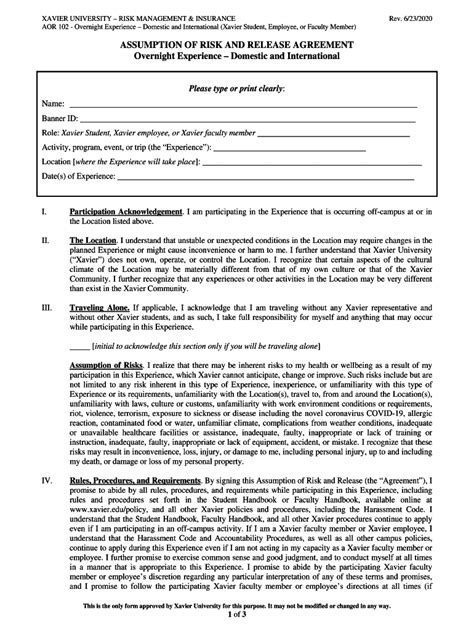 Pdf Aor 102 Xavier University Fill Out And Sign Printable Pdf