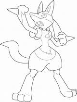 Coloring Lucario Pages Popular sketch template