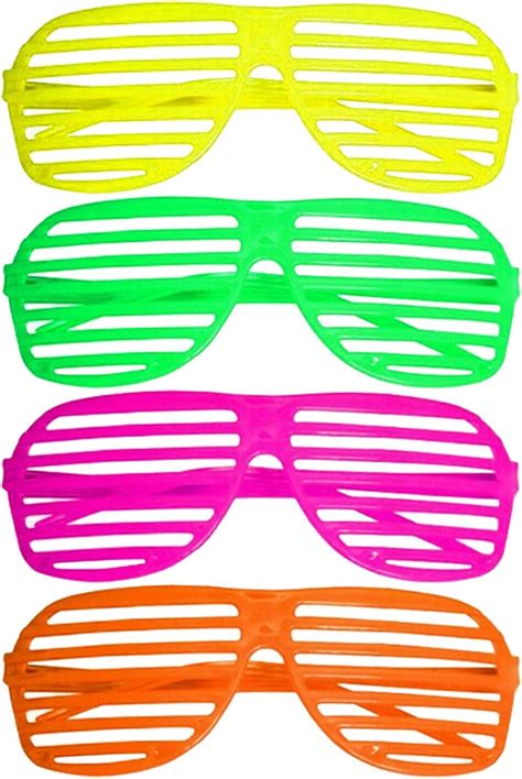 lizzy 80 s neon shutter shades glasses retro sunglasses clubbing night