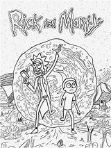Rick Morty Coloring Pages Adult Drawing Printable Kids Book Ricky Print Characters Choose Board Template sketch template