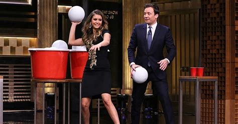 nina dobrev on late night with jimmy fallon 2014 popsugar celebrity