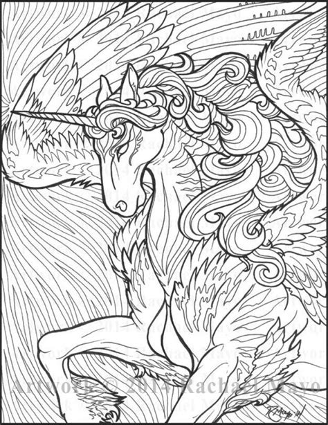 printable unicorn coloring pages  adults wp horse