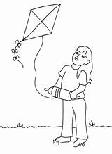 Kite Volant Cerf Cometa Latawiec Objets Dzieci Kolorowanki Kitesurfing Kites Colorier Ko sketch template