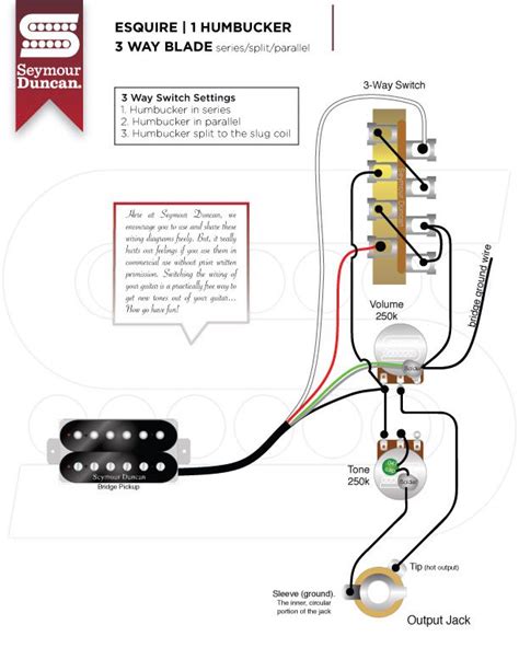 wiring diagrams seymour duncan esquire humbucker   guitar pedals pinterest