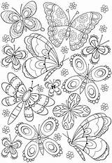 Pages Coloring Mandala Butterfly sketch template