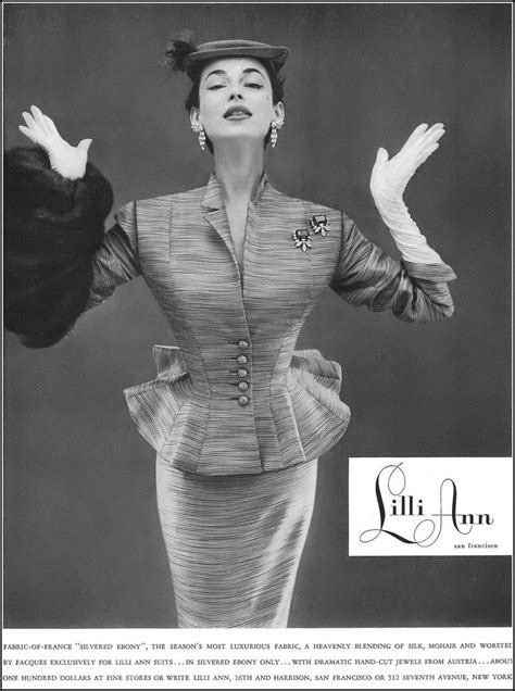 Lilli Ann Ad Suit 1950s Navy Blue Bridesmaids Vintage Couture