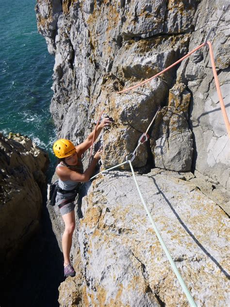 guided sea cliff climbing rock climbing courses  holidays