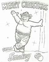 Smokey Bear Coloring Pages Christmas Merry Bears Choose Board Print sketch template