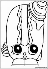 Pages Bun Shopkins Coloring Creamy Color Coloringpagesonly sketch template