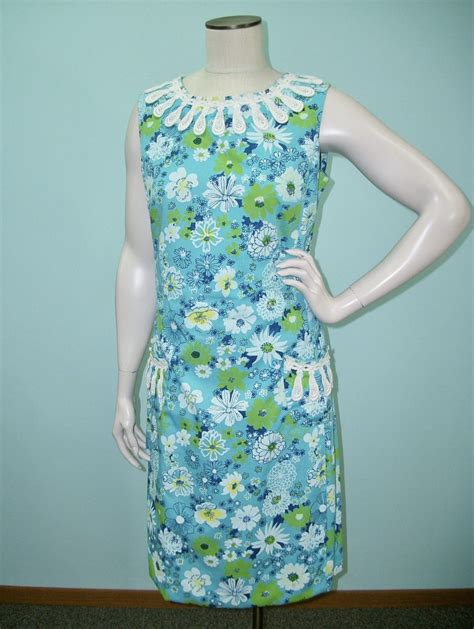 Vintage 60s The Lilly Dress Lilly Pulitzer Blue Green