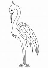 Crane Coloring Drawing Long Bird Pages Kids Legged Construction Drawings Colouring Getdrawings Draw Cranes Printable Choose Board Comments sketch template