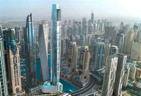 dubai marina hotel   worlds tallest   opens