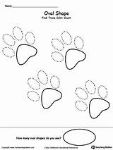 Oval Trace Color Worksheets Shapes Find Count Pre Worksheet Writing Tracing Shape Circle Printable Practice Ii Drawing Preschool Motor Skills sketch template