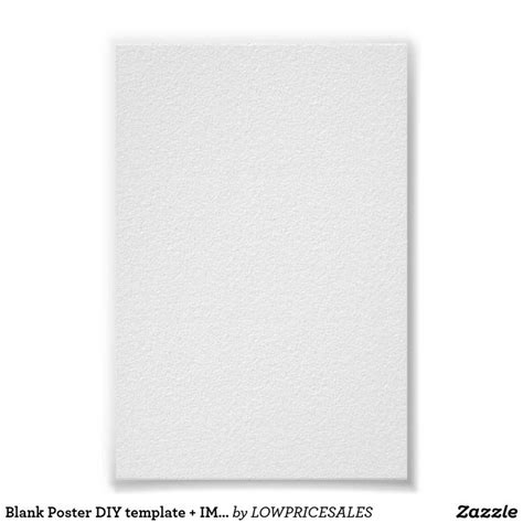 blank poster diy template image text resizable zazzlecom blank poster image templates