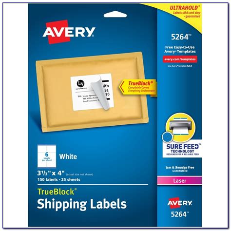 avery shipping label   sheet    template