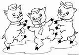 Cerditos Dibujos Coloring Pigs Personajes Pig Drie Cochon Bailando Varkies Chanchitos Porquinhos Cuentos Puppet Goldilocks Cuento Sprokie Piglet Neilabbott Cochons sketch template