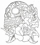 Roses Skulls Calavera Colorear Kranier Teschi Calaveras Muertos Tegninger Coloring4free Loudlyeccentric Getdrawings Disegnare Páginas Websincloud Getcolorings sketch template