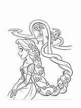 Tangled Coloring Rapunzel sketch template
