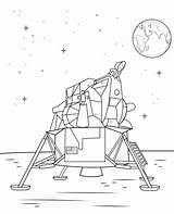 Lunar Lander Apollo Raumschiff Ausmalen Malvorlagen Spaceship Ausmalbilder Raumschiffe sketch template
