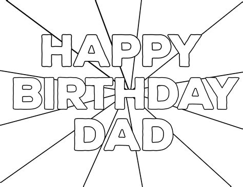 dad birthday coloring pages happy birthday coloring pages coloring