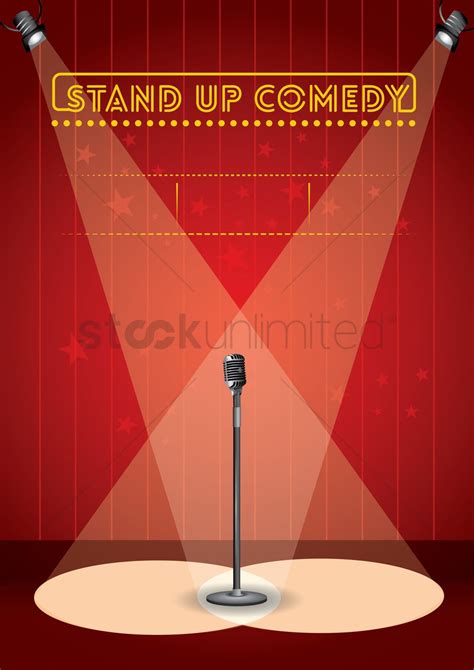 stand  comedy poster design vector image  stockunlimited