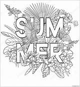 Pages Word Summer Coloring Color Adults Online Nature Print sketch template