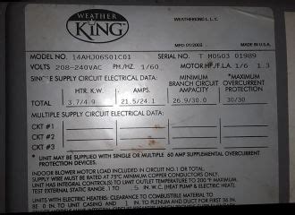 weatherking hvac age manuals parts  downloads contact information