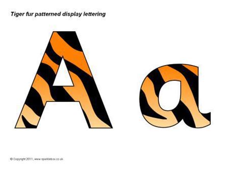 tiger print display lettering sb sparklebox