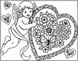 Valentijnsdag Kleurplaat sketch template