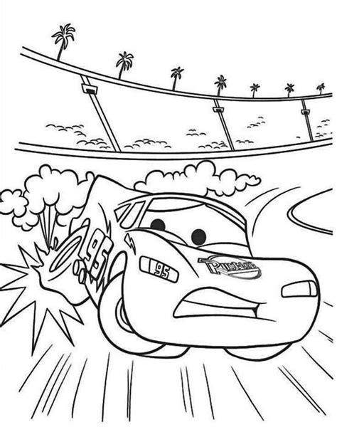 lightning mcqueen  cars disney coloring page