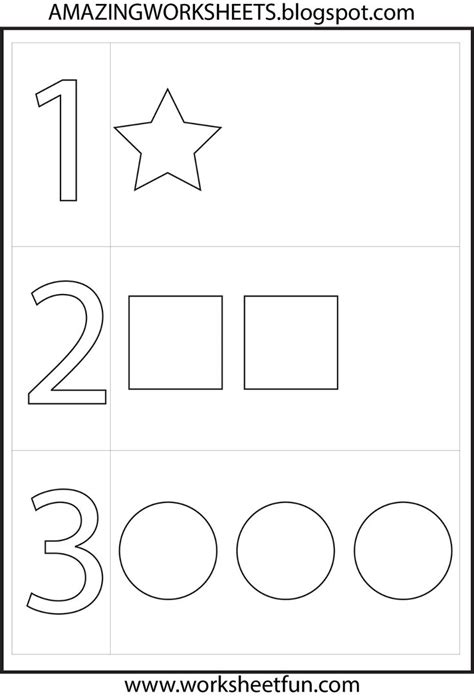 number  worksheets  preschool worksheets numbers preschool
