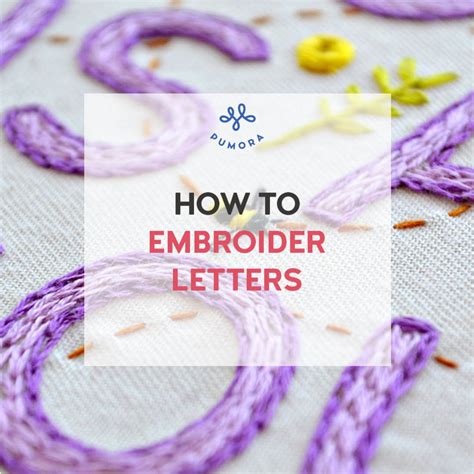 embroider letters  hand  style
