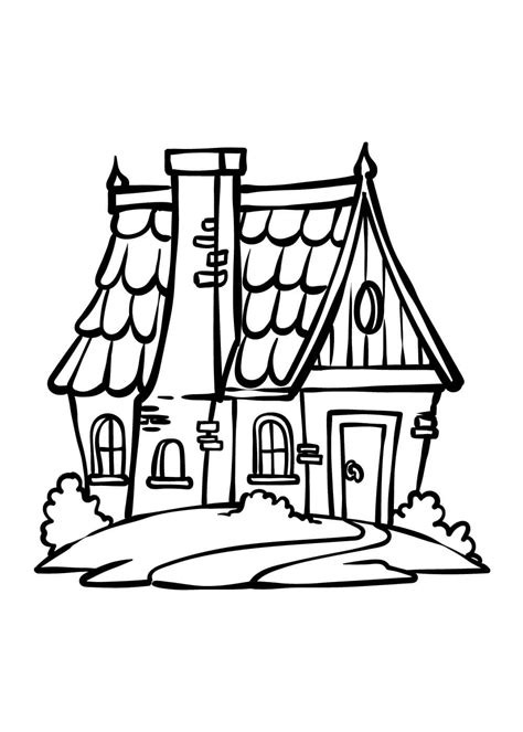 simple drawing house coloring page  print  color