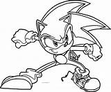 Coloring Sonic Wecoloringpage Hedgehog Pages sketch template