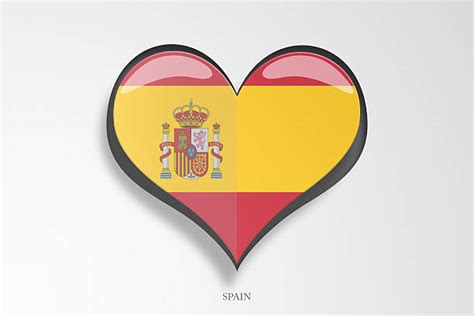 royalty  flag  spain heart shaped sticker pictures images  stock  istock