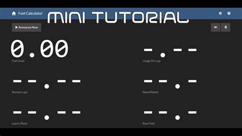 mini tutorial fuel calculator youtube