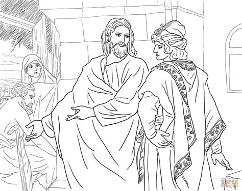 rich man  young jesus coloring page jesus coloring pages rich
