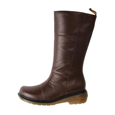 brand  genuine dr martens soft leather calf zip  boots moll charla ebay