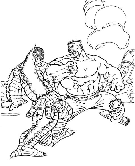 hulk  fighting coloring page  print  color