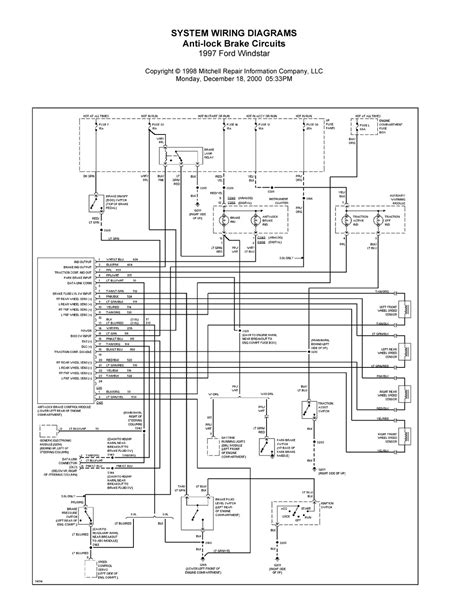 ford wiring diagrams  ford windstar system wiring diagrams anti lock brake circuits