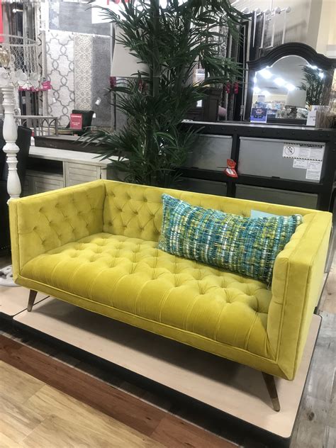 yellow sofa confessions love seat couch furniture home decor yellow couch settee